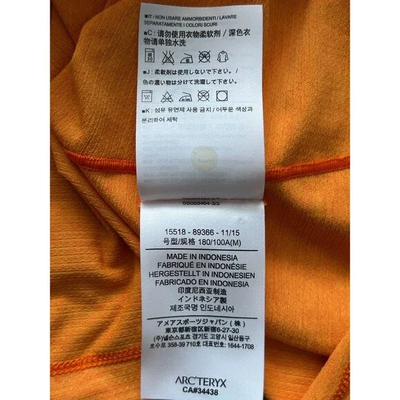 Arc'teryx Cormac Crew Short Sleeve Shirt Mens Medium Orange 15518 - Picture 5 of 8